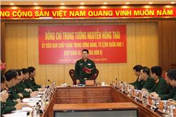 Tư lệnh Quân khu kiểm tra kết quả thực hiện nhiệm vụ quân sự, quốc phòng tại Bộ CHQS tỉnh Bắc Ninh